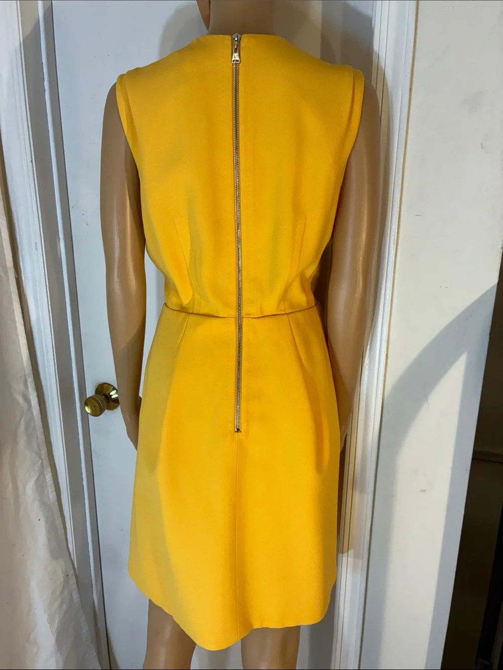 Stunning Like New Louis Vuitton Yellow Sleeveless Pleated Dress